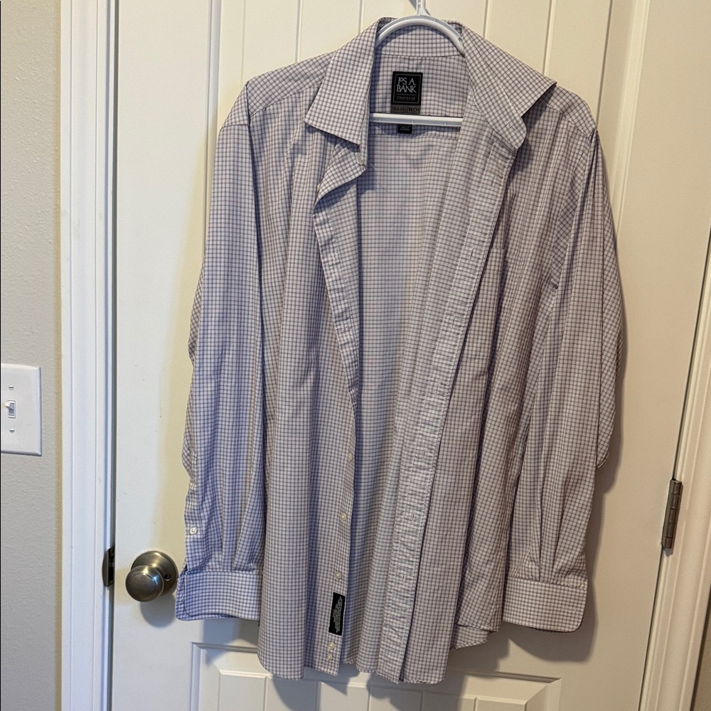 Jos. A. Bank Red and White Checkered Shirt